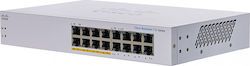 Cisco CBS110-16PP-EU Unmanaged L2 PoE Switch with 16 Gigabit (1Gbps) Ethernet Ports