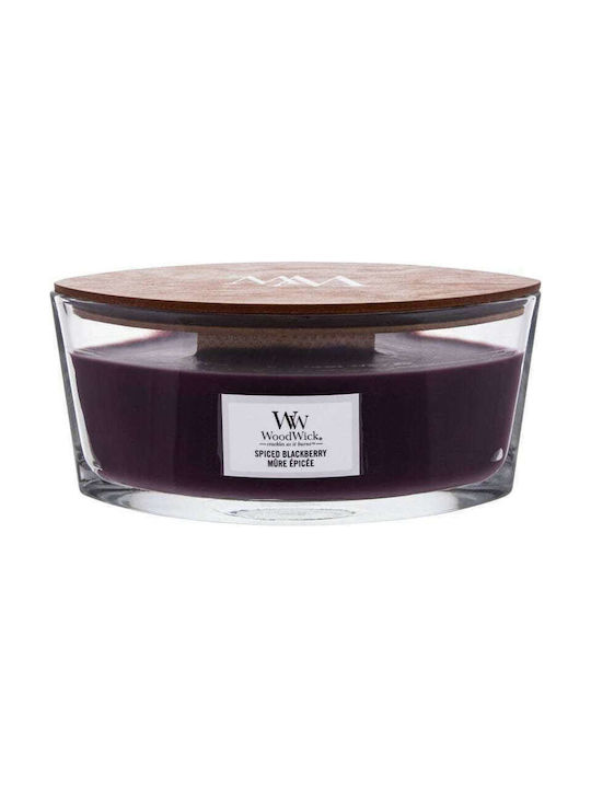 WoodWick Duftkerze Gefäß mit Duft Gewürzte Brombeere Lila 453.6gr 1Stück