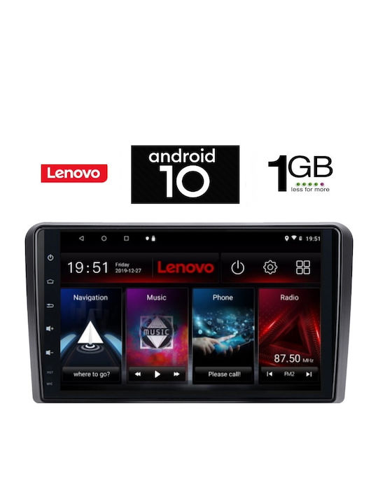 Lenovo Sistem Audio Auto pentru Audi A3 2003-2012 (Bluetooth/USB/AUX/WiFi/GPS/Partitură) cu Ecran Tactil 9" IQ-AN X5703_GPS