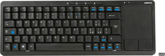 Omega OKB004BES Ασύρματο Πληκτρολόγιο με Touchpad Αγγλικό US