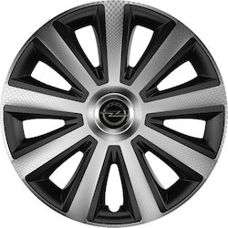 Versaco Car Hubcaps Aviator 14" With Opel Brand Logo 4 Pieces Silver 004-01374