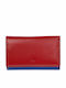 Large Leather Women's Wallet Classic with RFID Red