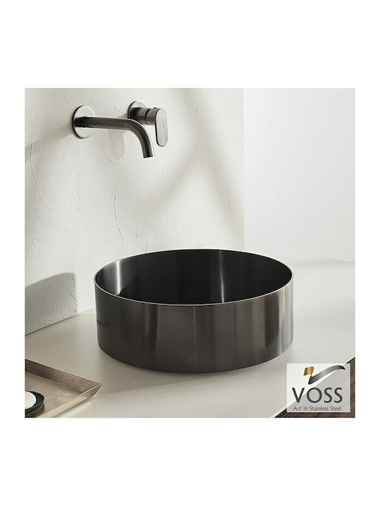 Voss Luna Επικαθήμενος Νιπτήρας Inox 33x33x13cm...