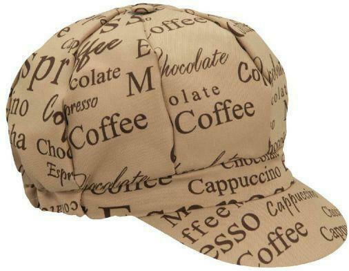 Toma Youniform Kochmütze Braun mit Design Kaffee Miami