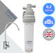 Doulton Under Sink Water Filter System Ecofast with Faucet , 3/8'' Inlet/Outlet, with 10" Replacement Filter Doulton M12 Biotect Ultra SI 0.2 μm
