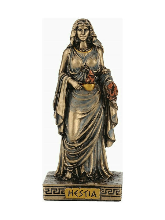 Hestia Statuie miniaturală (Electroliză de bronz Veronese 8,5cm)