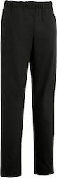 Toma Youniform Pantaloni de Bucătar Monocrom Robin Negru cu Elastic în Talie Toma Youniform Pantaloni de Bucătar Monocrom Robin Negru cu Elastic în Talie