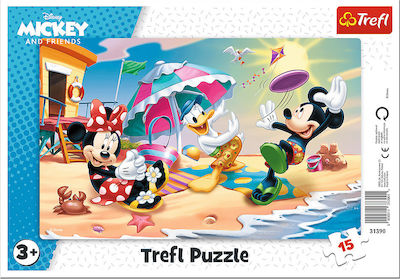 Kids Puzzle Mickey & Friends Play On Beach for 3++ Years 15pcs Trefl