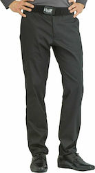 Clement Design Pantaloni de Bucătar Monocrom Cyclone Negru cu Elastic în Talie