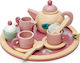 Tender Leaf Toys Cooking Toy / Kitchen Utensils Wooden Tea Set made of Wood for 2+ Years Old 12pcs TL8239