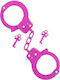 Nanma Sex Extra Metal Cuffs with Key Χειροπέδες σε Ροζ Χρώμα