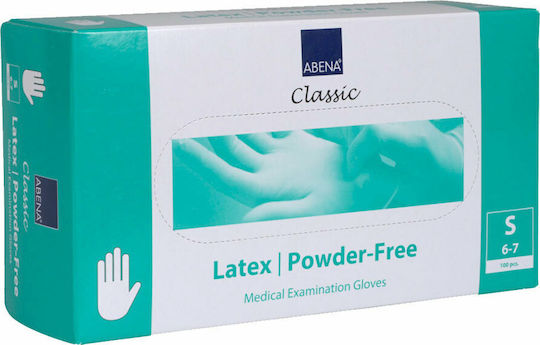 Abena Classic Latex Examination Gloves Powder Free White 100pcs