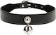 Coquette Hand Crafted Choker with Jingle Bell Κολάρο σε Μαύρο Χρώμα
