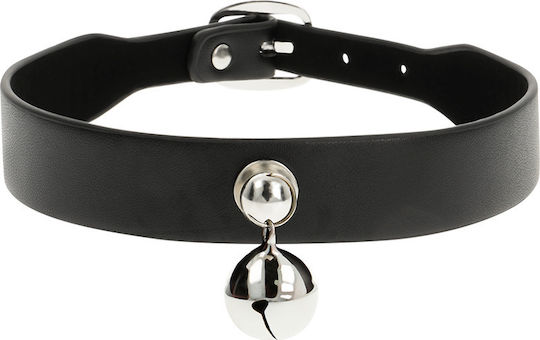 Coquette Hand Crafted Choker with Jingle Bell Κολάρο σε Μαύρο Χρώμα