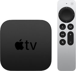 Apple TV Box TV 4K 4K UHD με WiFi και 64GB Αποθηκευτικό Χώρο με Λειτουργικό tvOS και Siri