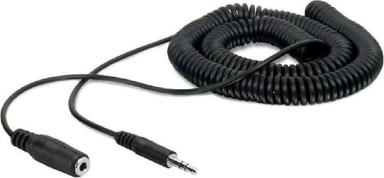 Powertech Powertech 3.5mm Jack Cable - 3.5mm Female to Male Black 5m CAB-J046