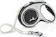 Flexi Foldable Dog Leash/Lead Strap (White/Black) in Black color 8m up to 50kg