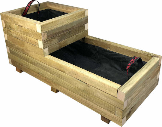 Tesias Ζαρντινιέρα Ξύλινη Μπεζ 40x90x40εκ.