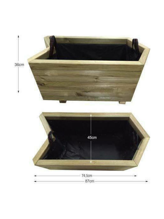 Tesias Planter Box 36x36cm în Culoare Bej 0133