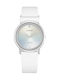Citizen Eco-Drive Elegance Watch with Leather Strap White