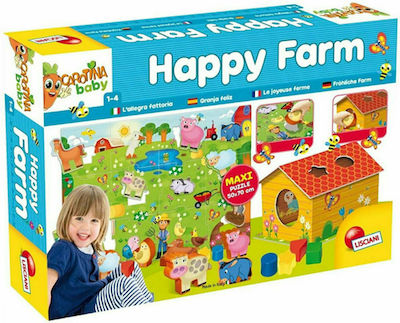 Puzzle pentru Copii Baby Happy Farm pentru 1+ Ani 17buc Lisciani Giochi