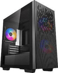 Deepcool Matrexx 40 3FS Gaming Midi Tower Κουτί Υπολογιστή με Πλαϊνό Παράθυρο και RGB Φωτισμό Μαύρο