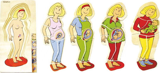 Wooden Children's Puzzle Pregnancy for Ages 4+ 27pcs Beleduc