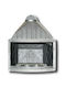 Volcano ΑΣ65 Rund Kamin Innenbereich Gusseisen Silber 73x54x56cm
