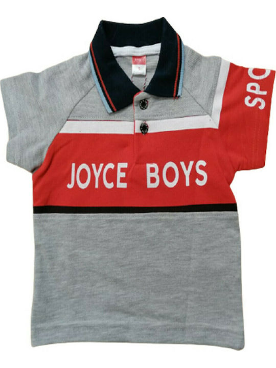 Joyce Παιδικό Polo Κοντομάνικο Γκρι
