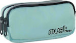 Must Fabric Pencil Case 900D with 2 Compartments Green
