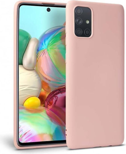 Sonique Liquid Umschlag Rückseite Silikon Rosa (Galaxy A71)