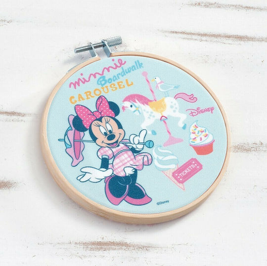 Bombonieră de Botez cu Ornament Tablou Mini Mouse din Lemn
