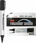 Justnote Permanent Markers 5mm Black 10pcs