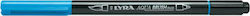 Lyra Aqua Brush Duo Μαρκαδόρος Σχεδίου Light Bl...