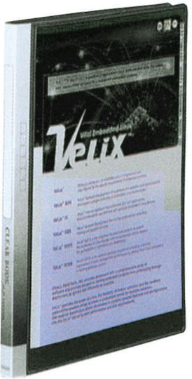 Comix Clipboard Flexible with 30 plastic sleeves Slides for Paper A4 Black 1pcs