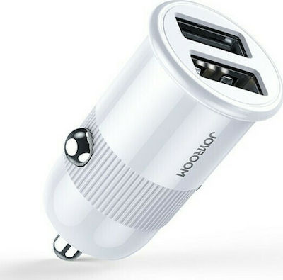 Joyroom Car Charger White C-A06 Total Intensity 3.1A with Ports: 2xUSB