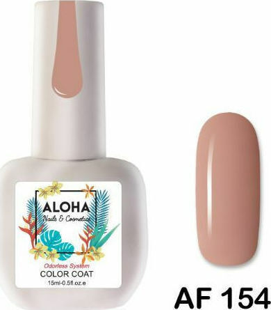 Aloha Fashion Halb-permanenter Nagellack Nude AF 154 15ml 1Stück