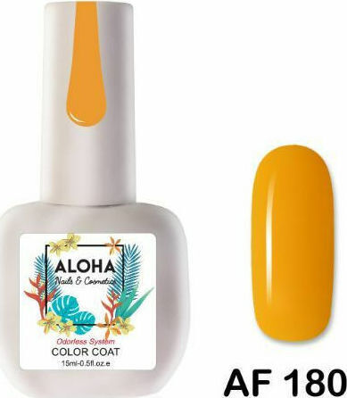 Aloha Fashion Ημιμόνιμο Βερνίκι Νυχιών Mustard Orange AF 180 15ml