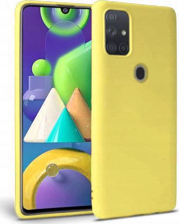 Sonique Liquid Задна корица Силикон Жълт (Galaxy A21s)