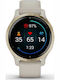 Garmin Venu 2S Stainless Steel 40mm Waterproof Smartwatch with Heart Rate Monitor (Light Gold / Light Sand)