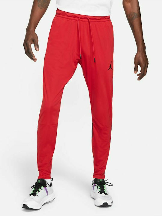 Sweatpants Dri-Fit Glossy with Elastic Red