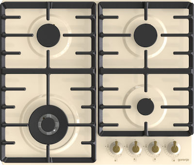 Gorenje GW642CLI Gas Cooktop Autonomous 60x52εκ. Beige