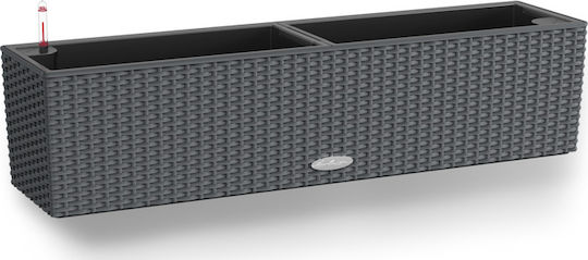 Lechuza Balconera Cottage Granite Self-watering Planter Box Plastic Gray 79x19x19cm.