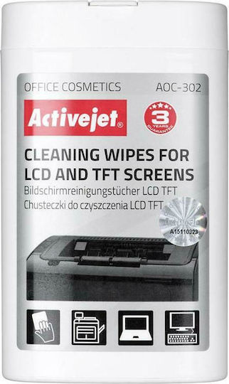 Active Jet Active Jet Büroreinigungsmittel Reinigungstücher für LCD/TFT 100 Stück