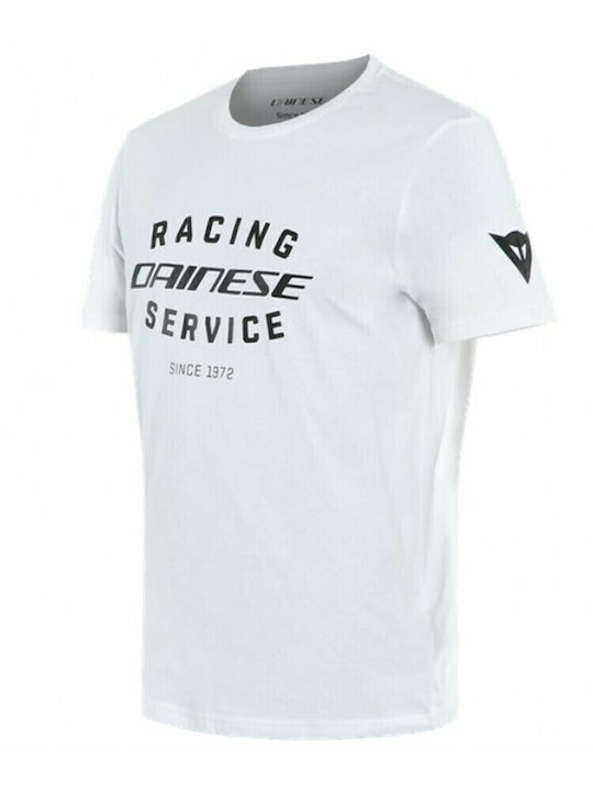 Racing Service Kurzarm T-Shirt Weiß