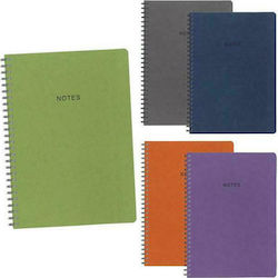 Next Spiral Notebook Ruled A4 4 Subjects Natural 1pcs (Μiscellaneous colours)