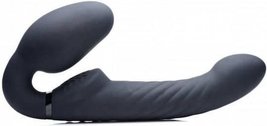 Strap U Swirl Vibrating Strapless Strap-On Strapless Strap On με Dildo με Δόνηση σε Μαύρο Χρώμα
