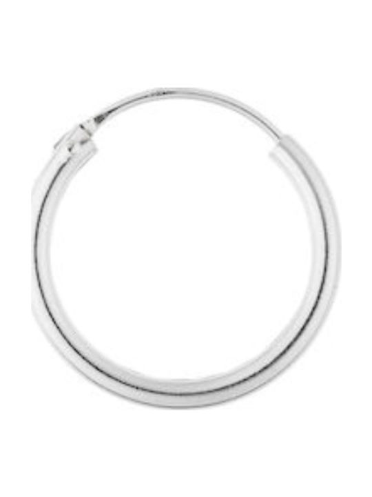 Hoop 8mm Einzelner Ohrring aus Silber