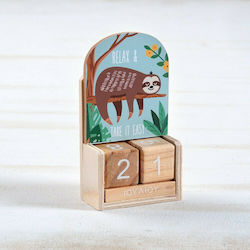 Christening Favor with Calendar Βραδύποδας made of Wood