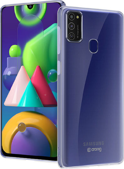 Crong Slim Back Cover Σιλικόνης 0.8mm Διάφανο (Galaxy M21)